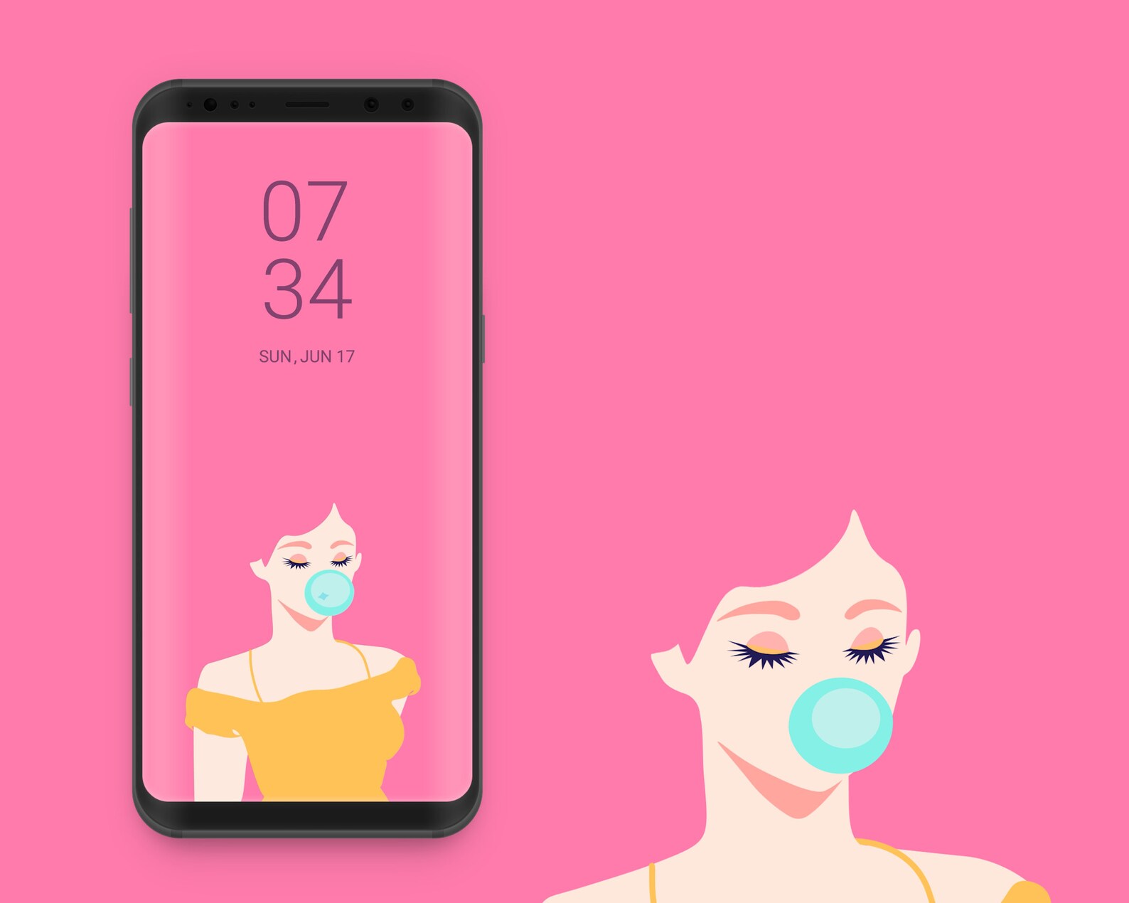 Animated Wallpaper Bubble Gum Pink - Etsy