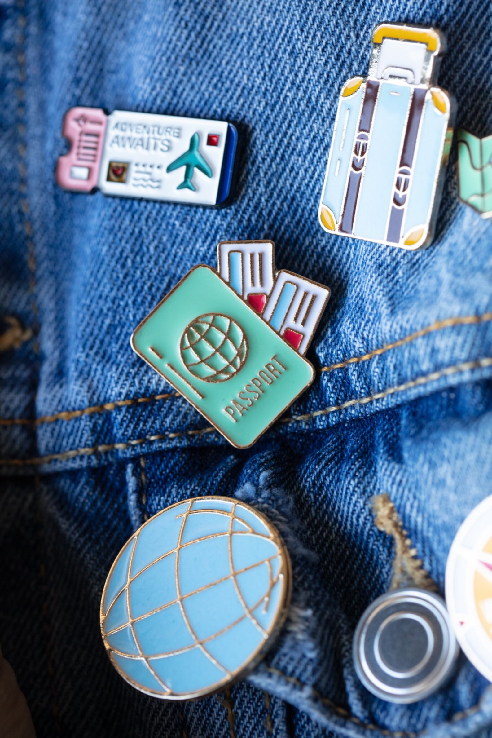 Catch Flights Enamel Pins Set of 2 Etsy
