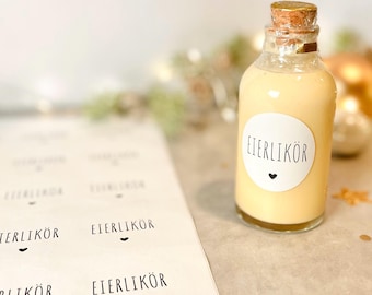 Eierlikör Etiketten, zu Ostern, Geschenke Aufkleber, Sticker 4cm rund