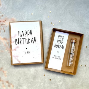 Geldgeschenk zum Geburtstag mit Reagenzglas Wunscherfüller zum runden Geburtstag Geldgeschenk Reise personalisierte Geschenkbox image 1