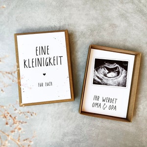 Geschenkbox Schwangerschaft verkünden, du wirst Papa, ihr werdet Oma und Opa, Baby, Nachwuchs, Enkel ankündigen, personalisiert Geschenkbox