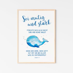 Taufbild Lettering – Taufgeschenk –  Taufspruch Poster – Babyzimmer – Patenbrief – personalisiert