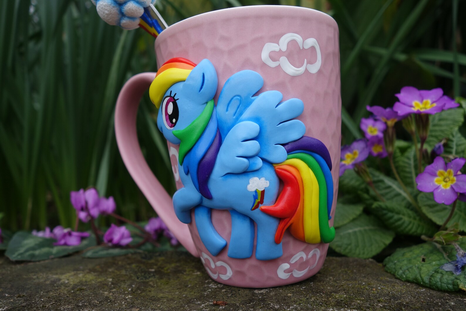 Ceramic mug My Little Pony Rainbow Dash Tea set cup and Etsy