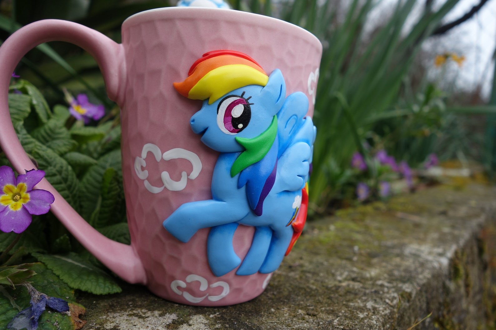 Ceramic mug My Little Pony Rainbow Dash Tea set cup and Etsy