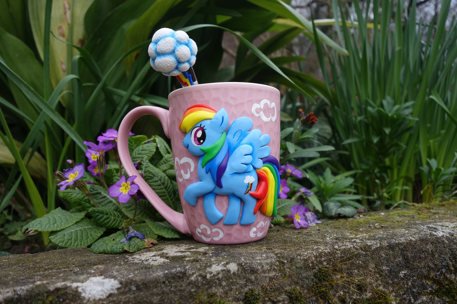 Ceramic mug My Little Pony Rainbow Dash Tea set cup and Etsy