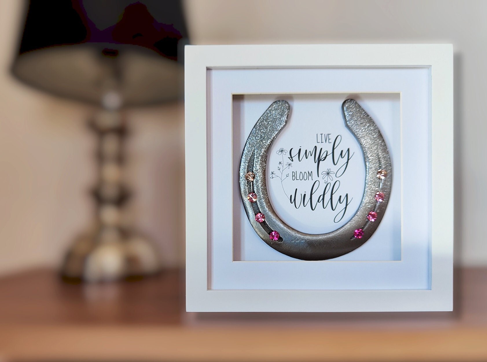 Hufeisen im Bilderrahmen mit Spruch Etsy.de