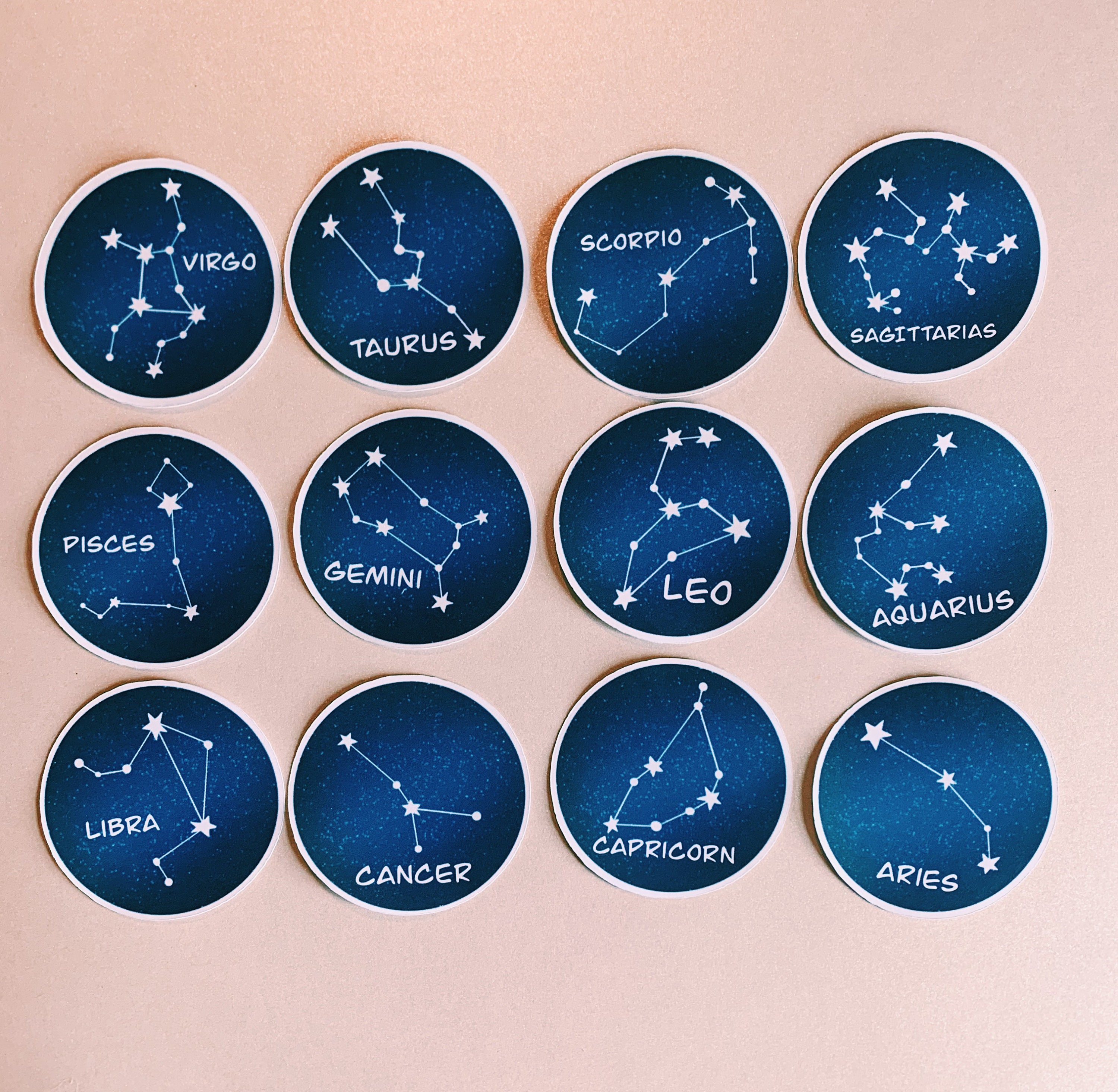 Zodiac Signs Stickers Horoscope Stickers Waterproof Etsy
