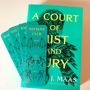 ACOTAR Inspired Bat Boys Bookmark | Fantasy Bookmark | BookTok Bookmark | Double Sided Bookmark