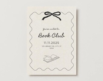 Book Club Invitation Flyer - Digital Download