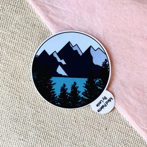 Mountain Range Sticker | Nature Sticker | Easy Peel Sticker | Granola Girl Sticker
