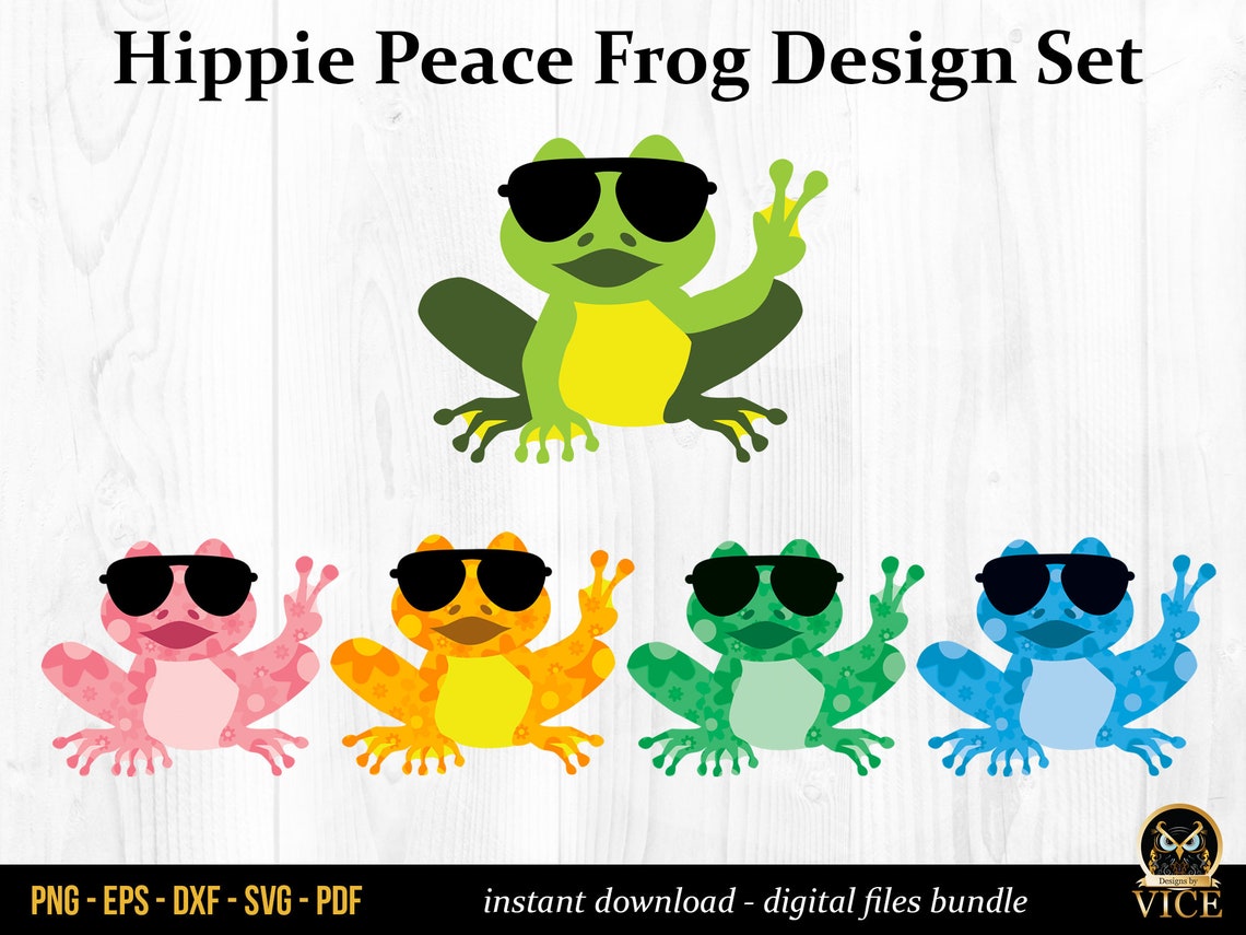 Peace Frog SVG, Peace Frog PNG, Frog SVG, Frog Png, Svg Files for