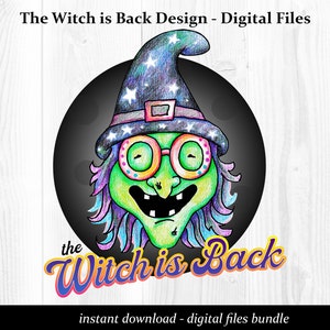 Halloween PNG, Witch PNG, Funny Halloween PNG Files, Cricut Project, Cute Witch, Sublimation Design, Instant Download Witch Tshirt Design