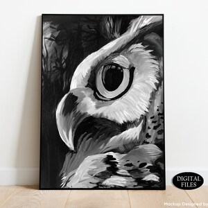 Owl Art Printable | Printable Wall Art | Downloadable Print | Nature Wall Art | Owl Decor | Wildlife Artwork | Digital Download | Bird Art