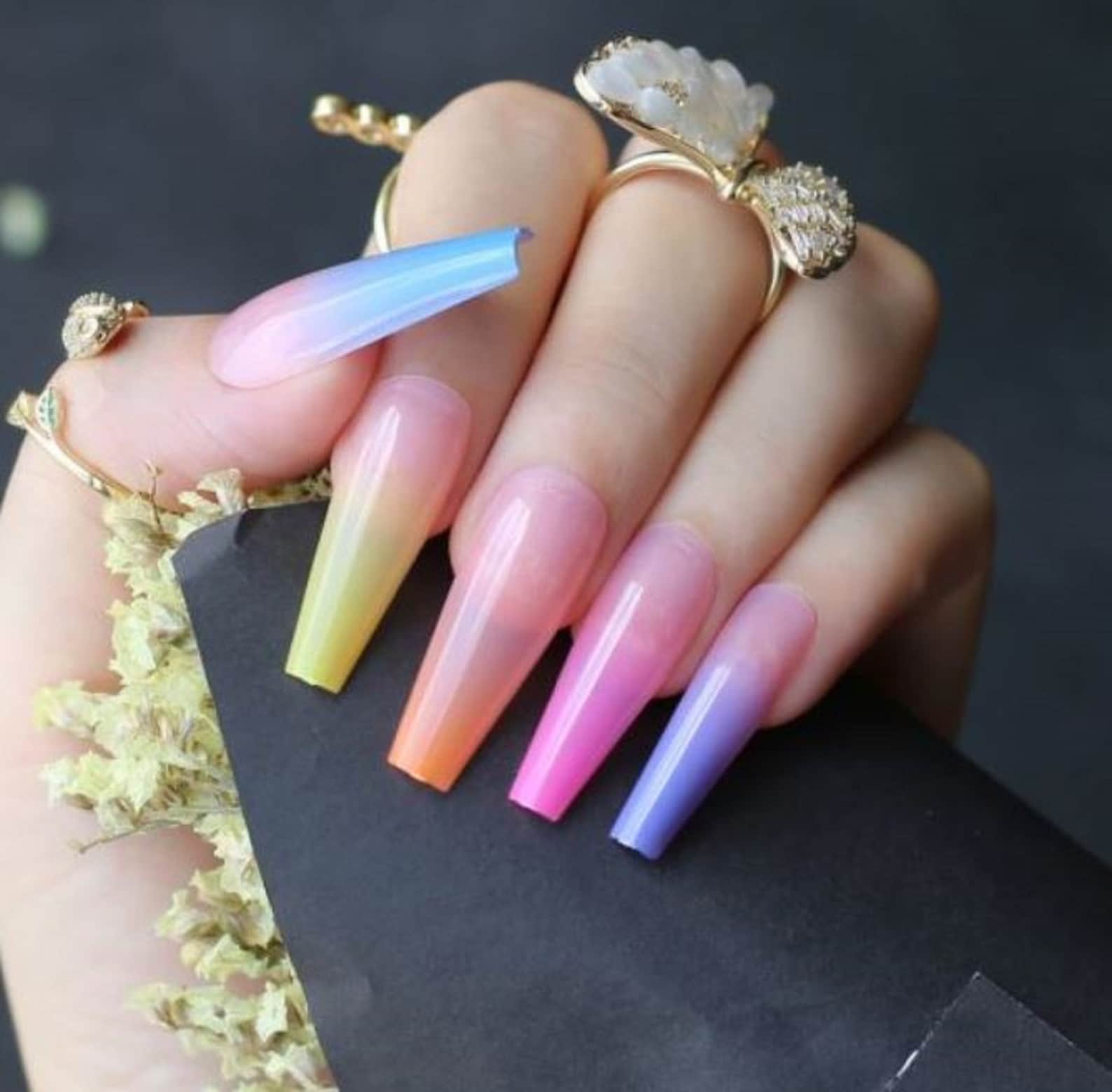 Press On Nails Reusable Nails Artifical Nails Fake Nails Etsy