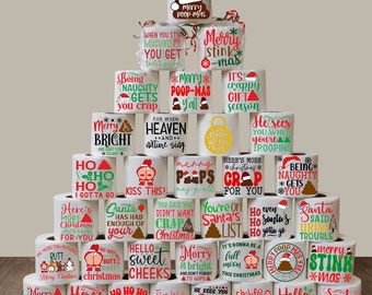 Christmas Toilet Paper, Christmas Gag Gift, Funny Christmas, Poopmas, Crappy Gift, Stocking Stuffer, Holiday, Funny Gift, white elephant
