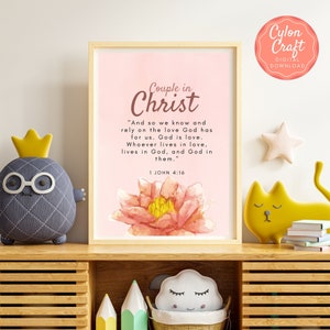 Couple In Christ, True Love Quotes,  Marriage Quotes, Scripture Prints, Biblical Wall Art, Printable Scripture Wall Decor, Inspirational Art