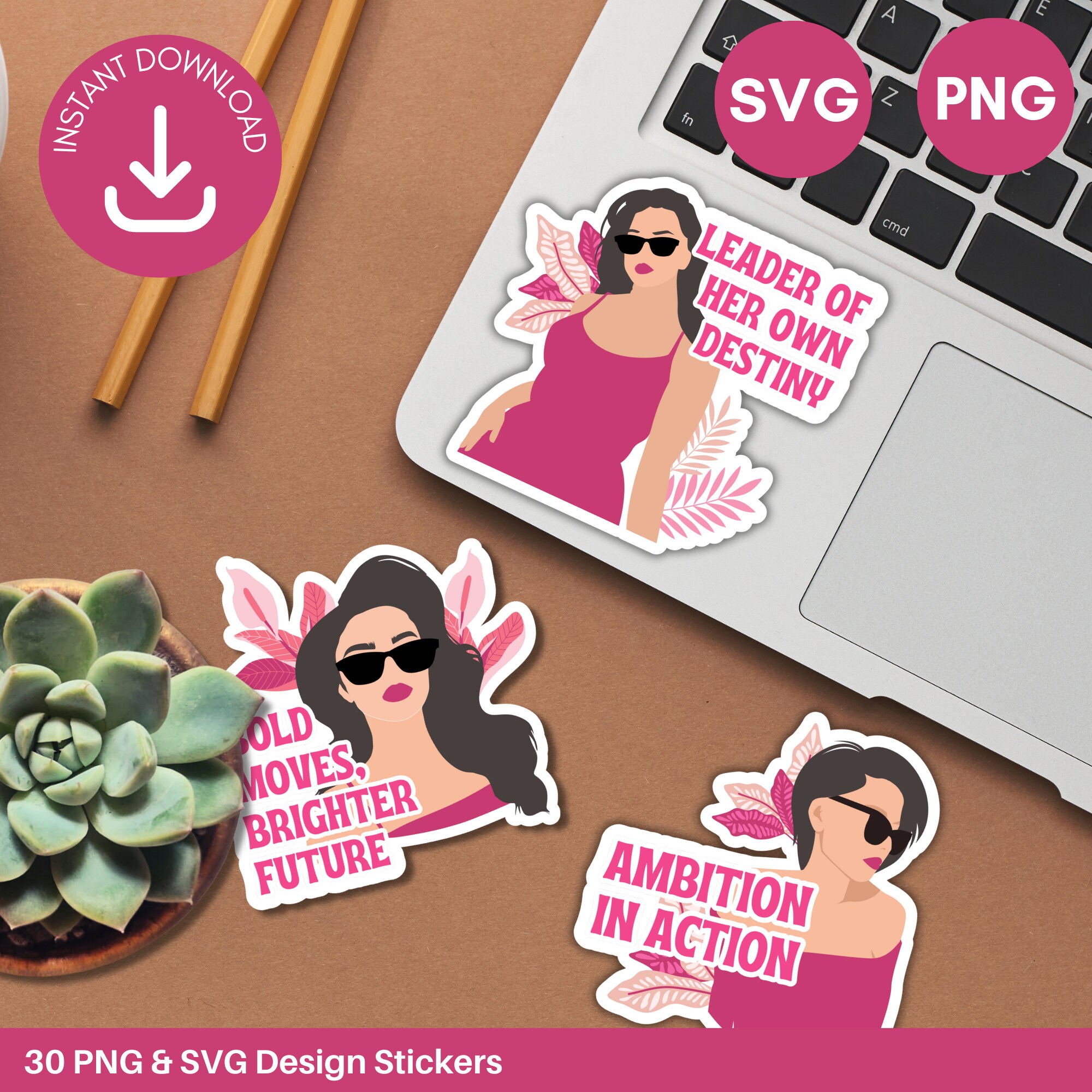 Boss Babe Stickers SVG Girl Boss PNG Sticker Women Empowerment Sticker ...