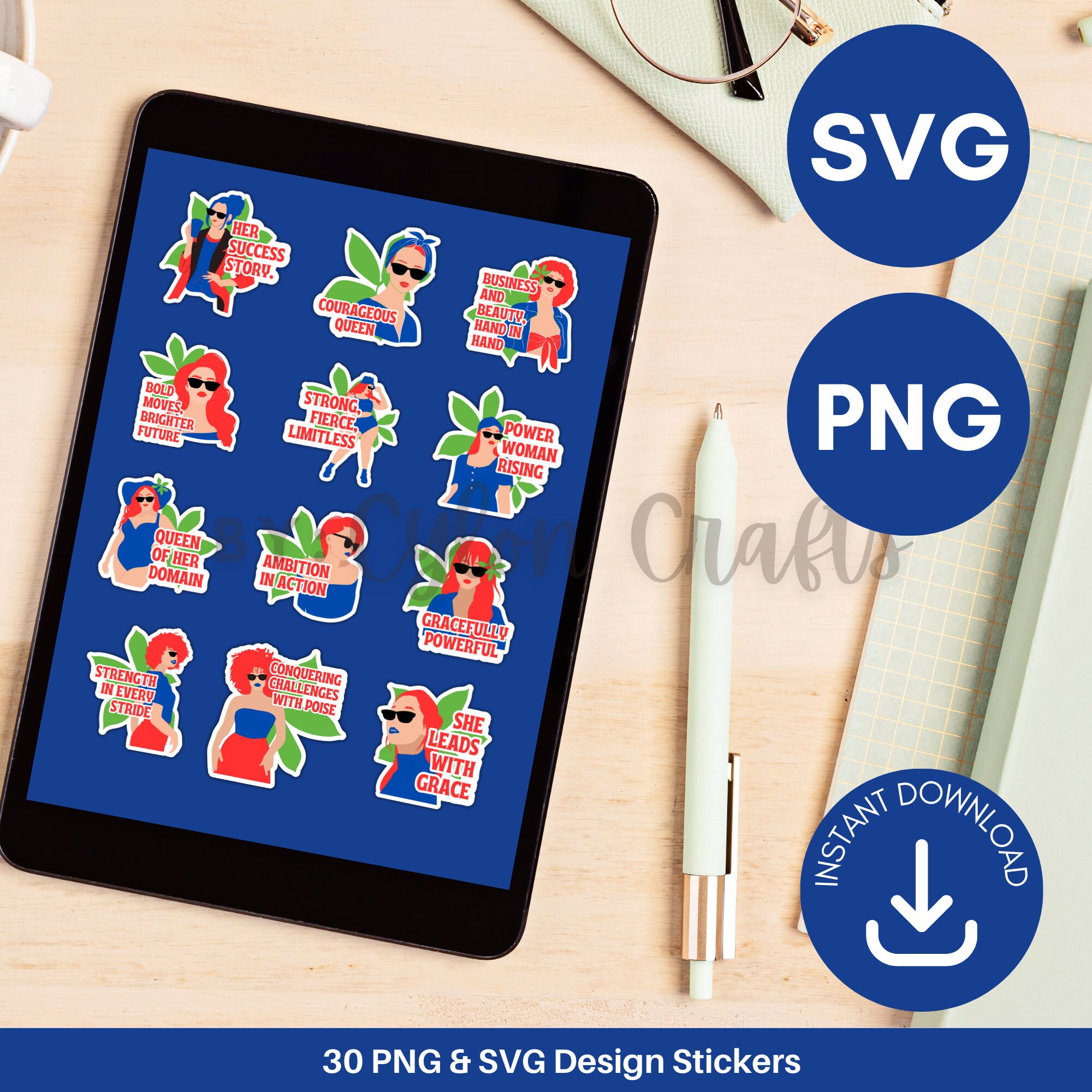 Girl Boss Sticker SVG Files PNG Boss Babe Sticker Women Empowerment ...