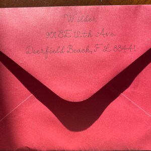 Invitations or written notes with envelopes