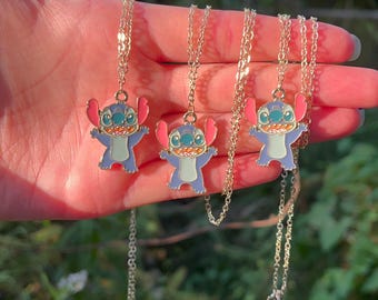 Cartoon Stitch Necklace - Gold Plated Chain Necklace