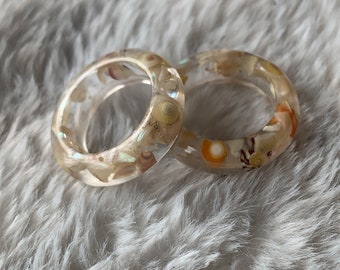 Seashell Resin Rings