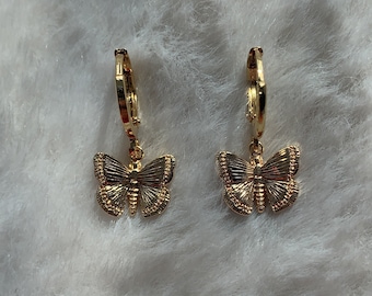 Elegante gouden vlinderoorringen • 18-karaats gouden sieraden cadeau