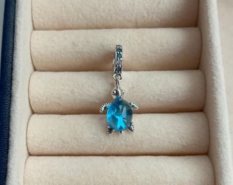 Sterling Silver 925 Turtle Bracelet Charm