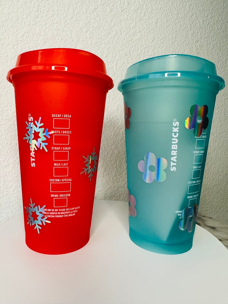 Colored hot cup, coffee cup, tea cup, hot drinks cup, colored hot cup, flower cup, hearts cup, reusable coffee cup image 5