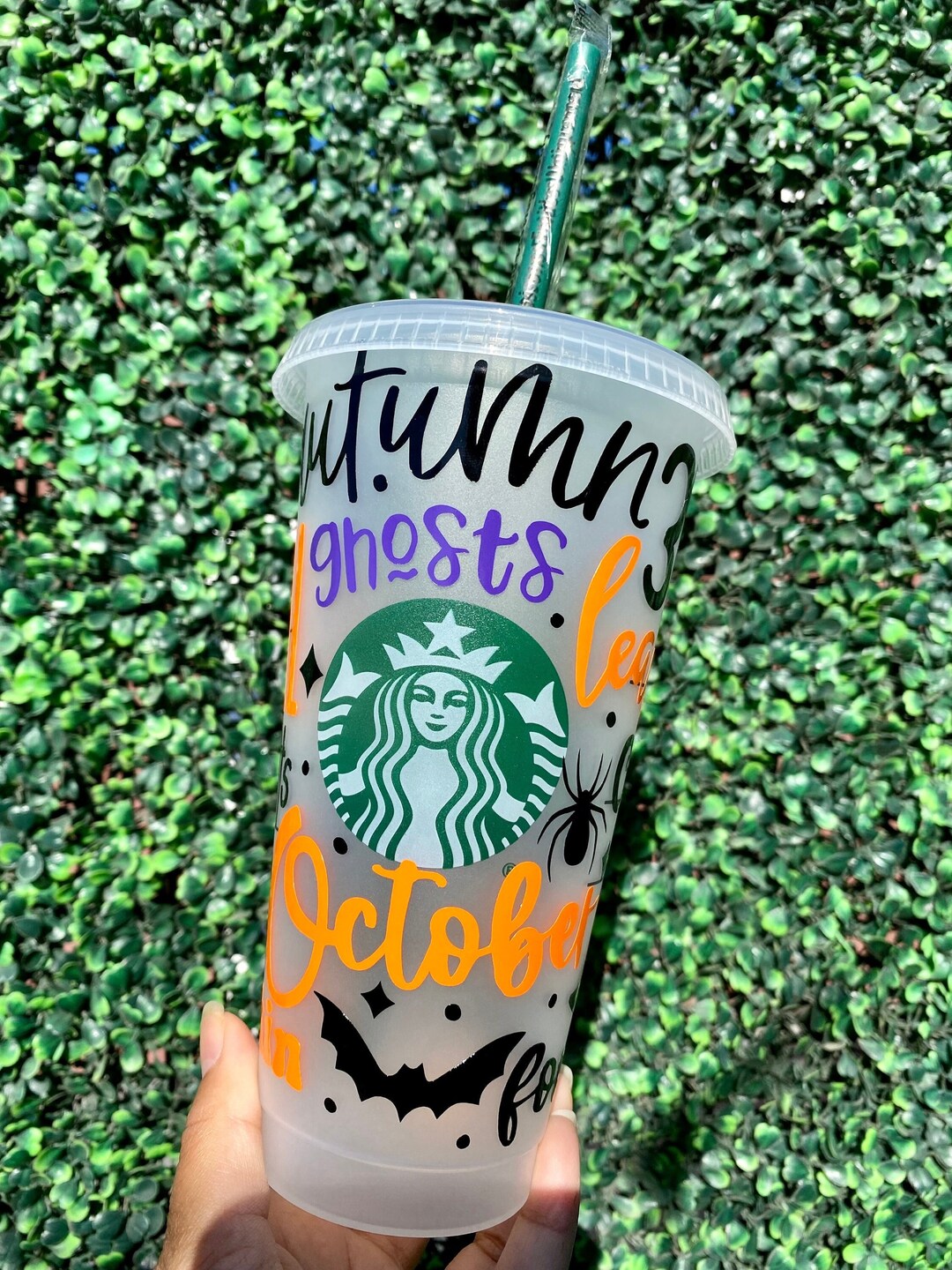 Halloween Cup Halloween Reusable Cup Witchy Vibes Cold Cup Etsy