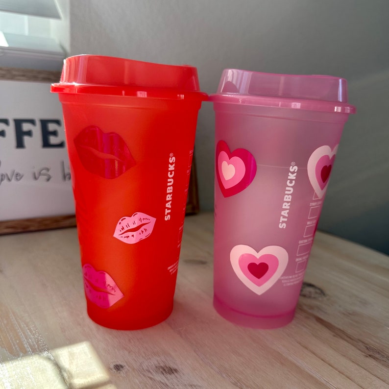 Colored hot cup, coffee cup, tea cup, hot drinks cup, colored hot cup, flower cup, hearts cup, reusable coffee cup image 4