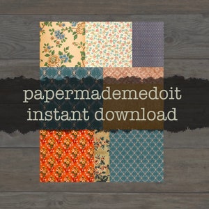 Printable Collage Sheet - Farm Life Collage Paper - Journal Supplies - Digital Paper- Junk Journal