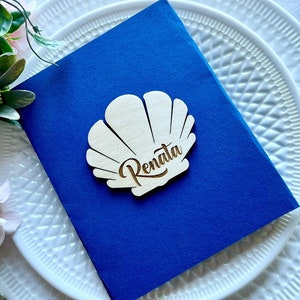 Seashell Place Card - Personalized Place Cards - Sea Theamed - Nautical Place Card - Custom Escort Card - Beach Wedding - Tabel Decorations