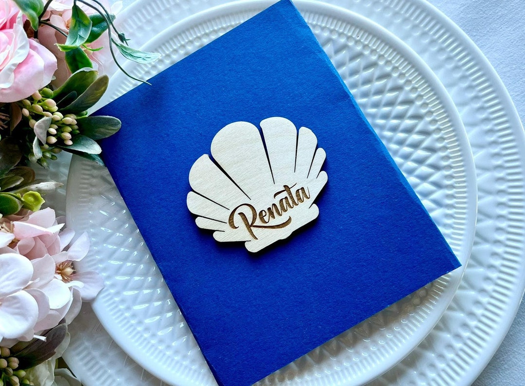 Seashell Place Card Cartes de lieu personnalisées Sea Etsy France