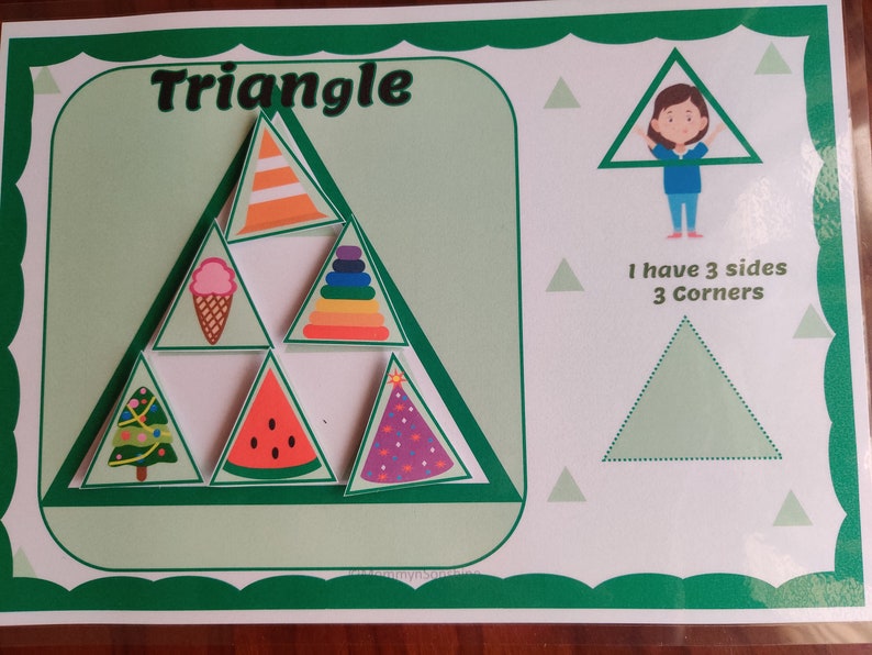 Shapes Sorting Mat Toddler Busy Book Activity Preschooler Etsy India