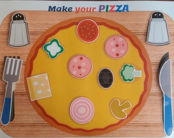 Crea la tua pizza, un libro sulla pizza, giochi con cartelle di file, apprendimento in casa