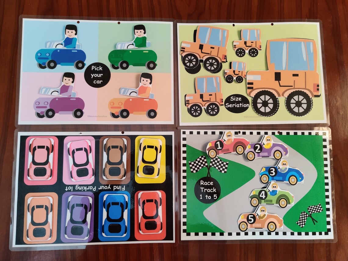 Cars Themed Busy Book Toddler Busy Binder Homeschooling Etsy Canada