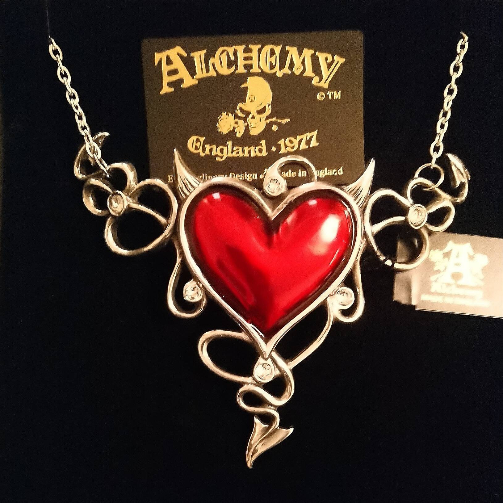 Devils Heart Genereux. Necklace. Devil Jewellery. Gothic. Dark Etsy UK