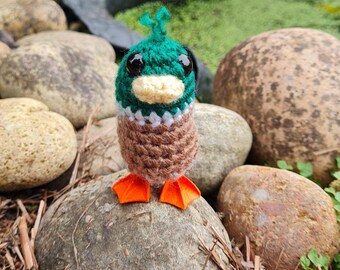 Handmade Crochet Duck Ornament | Unique Decor | Made to order