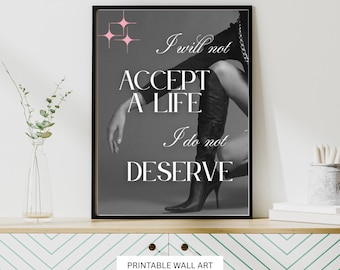 Empowering Affirmation Art Print: Modern Dorm Decor (Digital Download 8x10