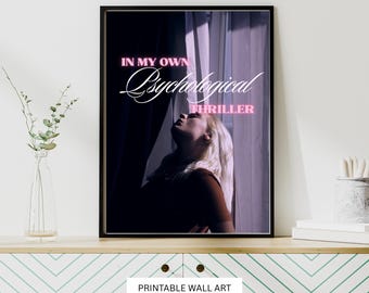 Psychological Thriller Art Print: Dark Humor Home Decor (Digital Download)