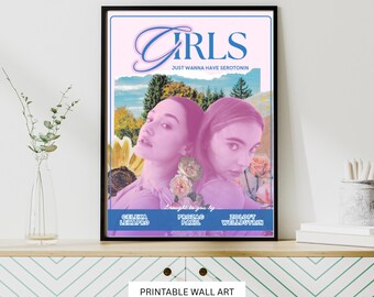 Funny Mental Health Art Print: Girls Just Wanna Have Serotonin (Digital Download)