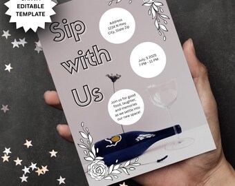 Elegant Housewarming Party Invitation | Editable Canva Template (Digital Download)