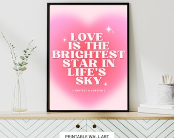 Romantic Love Art Print: Celestial Typography (Digital Download 8x10)