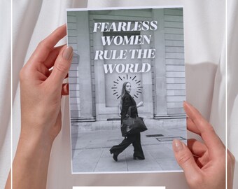 Fearless Women Graduation Card: Inspirational Quote (Digital Download)