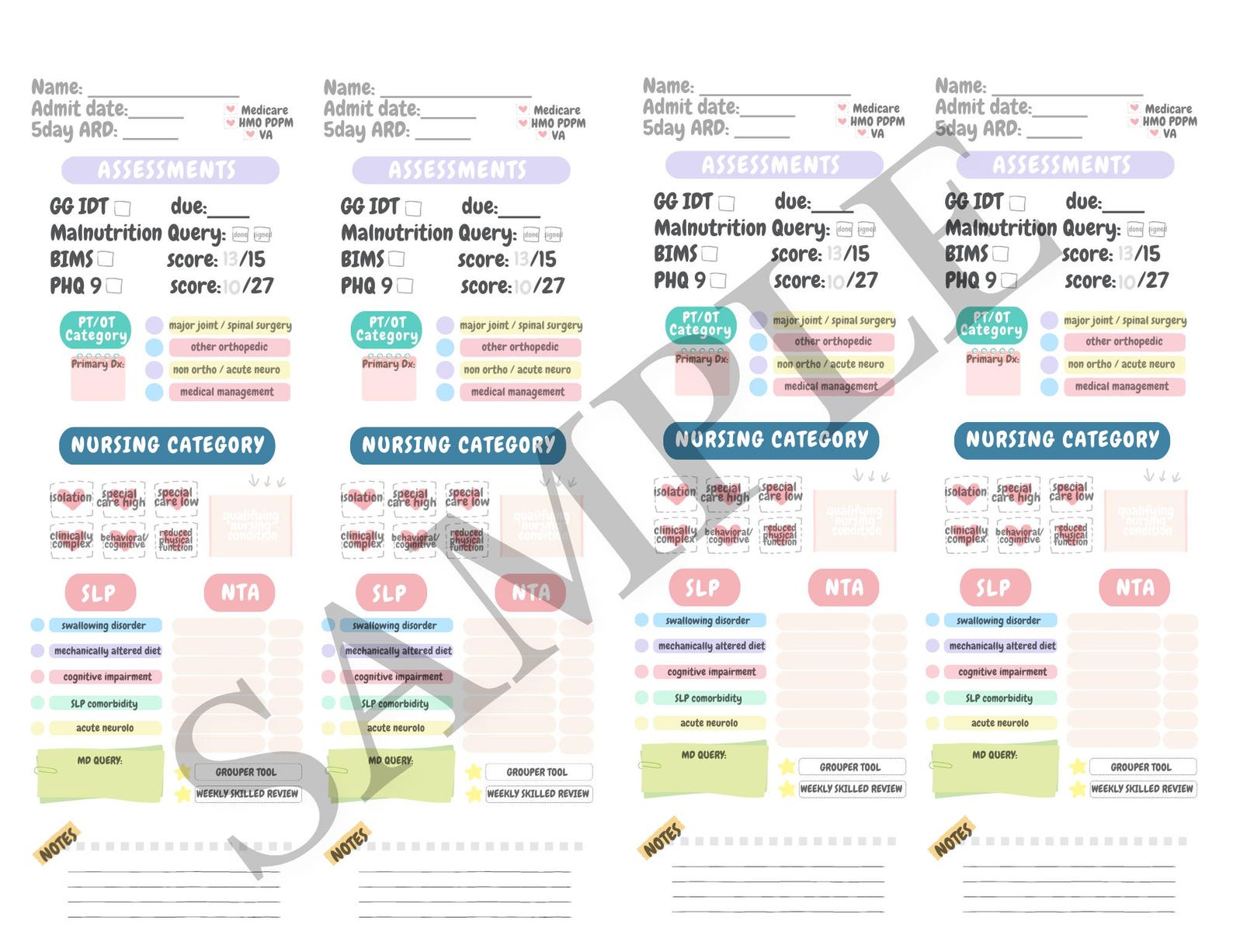 Pdmp Checklist.pdf PDPM Quick Reference Guide – Basic Checklist for MDS Nurse - Etsy
