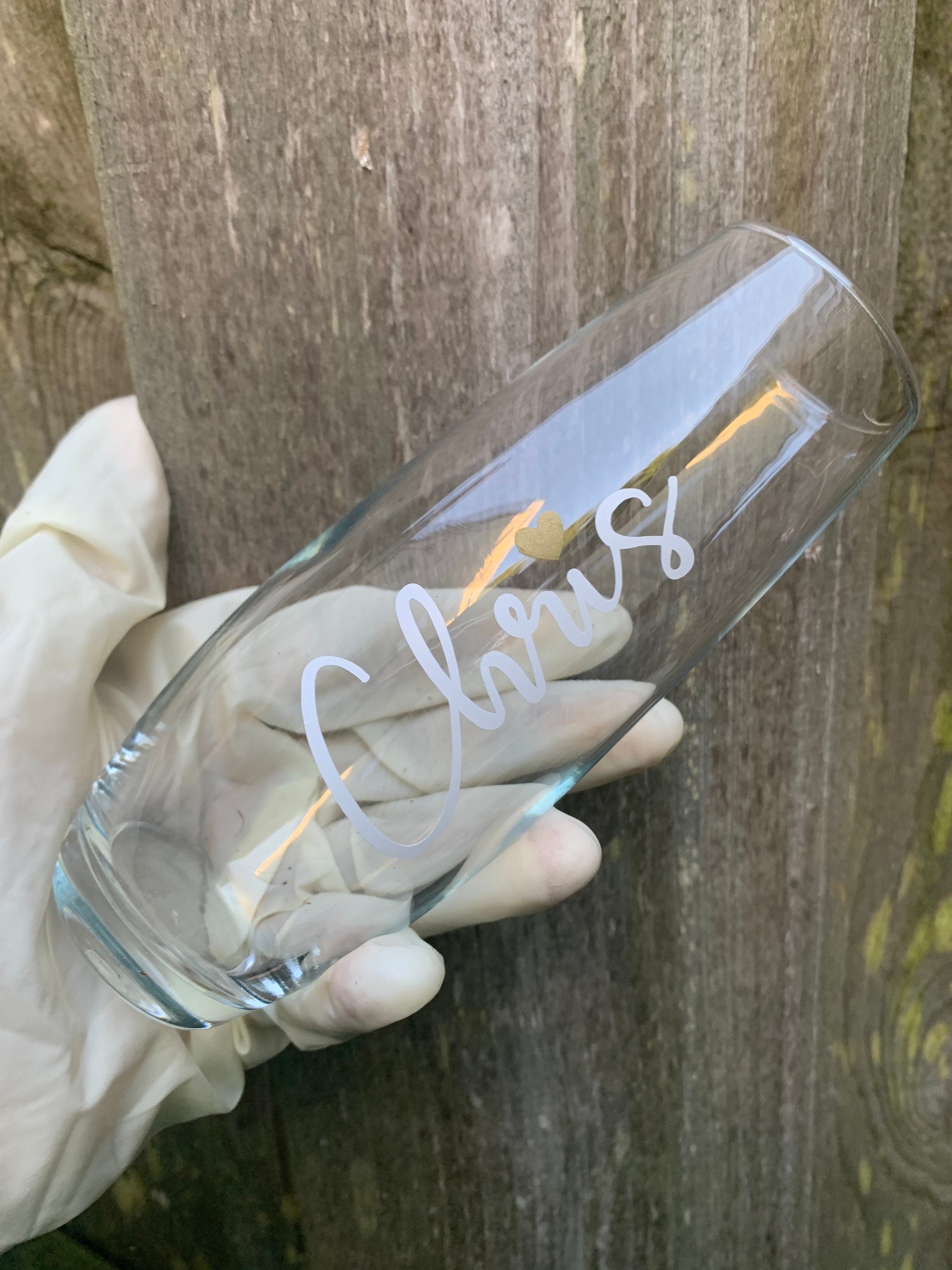 Personalized Elegant Wine Glass W/ Custom Names Etsy