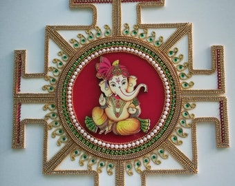 Ganesh wall or floor design