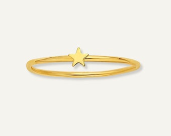 Tiny Star Gold Filled Ring l Simple Gold Ring, Stacking Ring, Minimalist Gold Ring, Band Ring, Thing Gold Ring, Gold Filled Ring, Star Ring