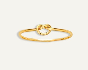 The Knot Gold Filled Ring l Simple Gold Ring, Stacking Ring, Minimalist Gold Ring, Band Ring, Thing Gold Ring, Gold Filled Ring, Star Ring