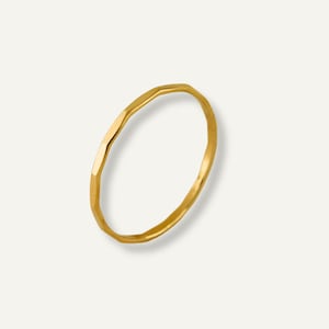 Hammered Gold Filled Ring l Simple Gold Ring, Stacking Ring, Minimalist Gold Ring, Hammered Ring, Thin Gold Ring, Gold Filled Ring